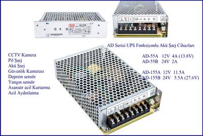 AD-55B, 24V, UPS Fonksiyonlu, Akü Şarj, Battery Charger