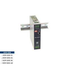 XDR-120E-12, Meanwell 120W AC/DC Ekonomik Ultra ince Endüstriyel Ray Montaj Güç Kaynağı - Thumbnail